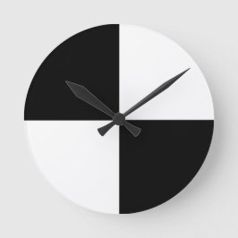 Reloj Redondo Mediano Blanco y negro