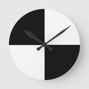 Reloj Redondo Mediano Blanco y negro