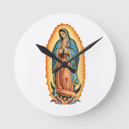 Reloj Redondo Mediano Blessed Virgin of Guadalupe Wall Clock