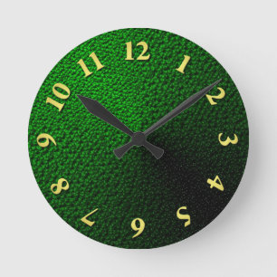 Reloj Redondo Mediano Blobs verdes