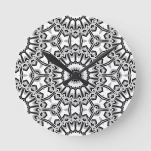 Reloj Redondo Mediano Bloom de manala geométrica monocromo
