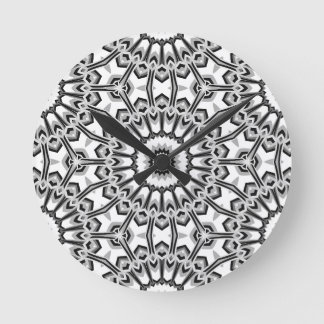Reloj Redondo Mediano Bloom de manala geométrica monocromo