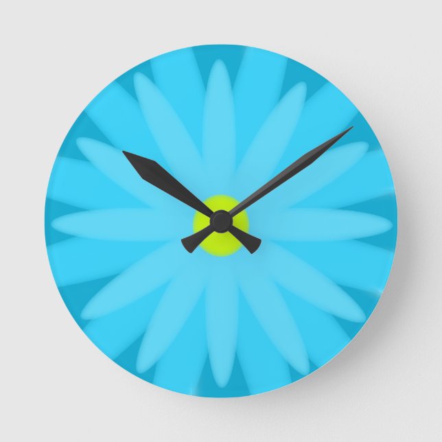 Reloj Redondo Mediano Bloom Turquoise (Anverso)
