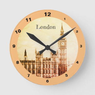 Reloj Redondo Mediano Bloque grande ruso y Londres - Westminster