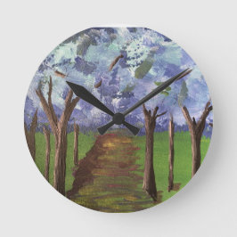 Reloj Redondo Mediano Blue Autumn Woods