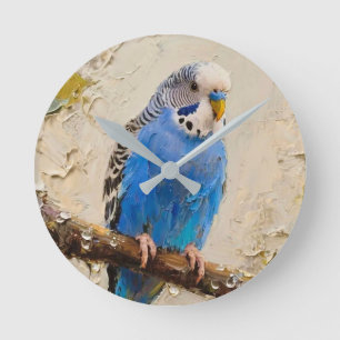 Reloj Redondo Mediano Blue Budgie