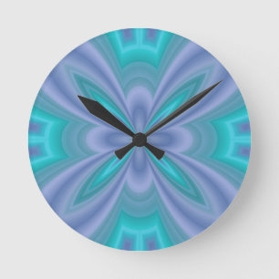 Reloj Redondo Mediano Blue Butterflies Abstract