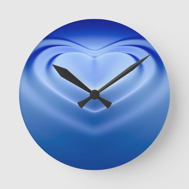 Reloj Redondo Mediano Blue Heart (Anverso)