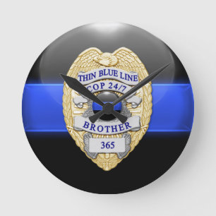 Reloj Redondo Mediano Blue Line fino