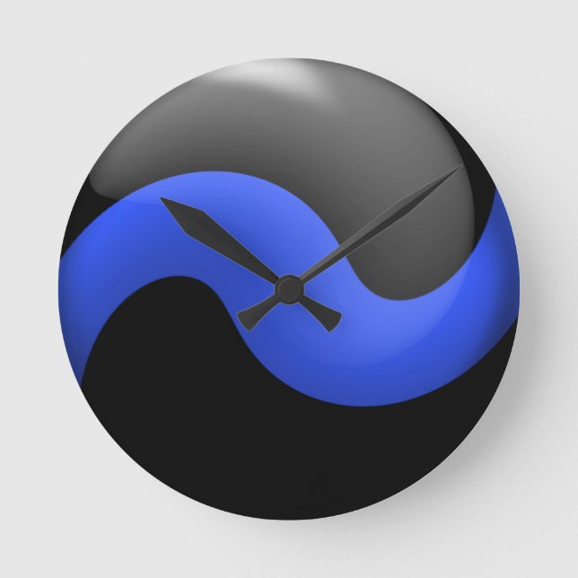Reloj Redondo Mediano Blue Line fino (Anverso)