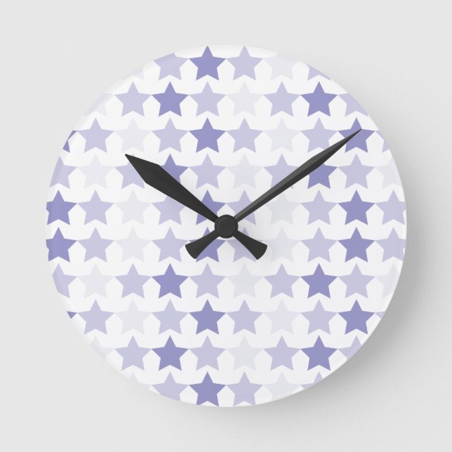 Reloj Redondo Mediano Blue Ombre Stars (Anverso)