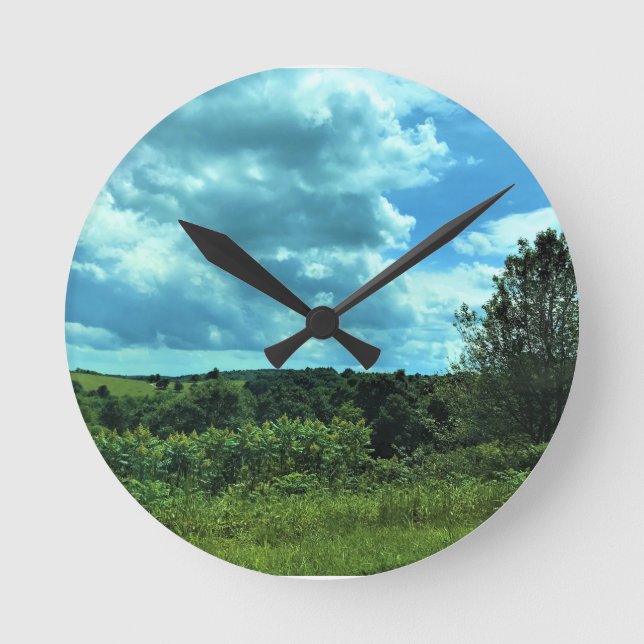 Reloj Redondo Mediano Blue Ridge Parkway cerca de Floyd, Virginia (Anverso)