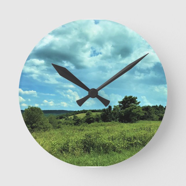 Reloj Redondo Mediano Blue Ridge Parkway cerca de Floyd, Virginia (Anverso)