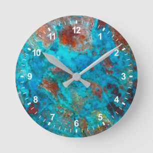 Reloj Redondo Mediano Blue Shattuckita