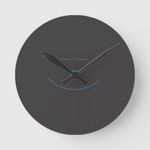 Reloj Redondo Mediano Blue Smile Face Wall Clock