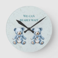 Blue Teddy Bears Twin Baby Shower
