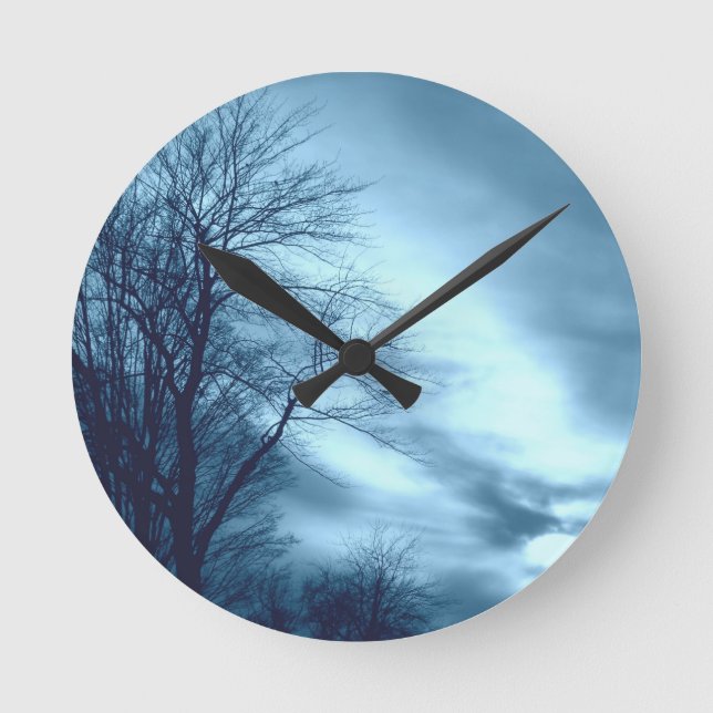 Reloj Redondo Mediano Blue Tree and sky (Anverso)