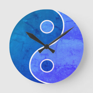 Reloj Redondo Mediano Blue Yin Yang Art
