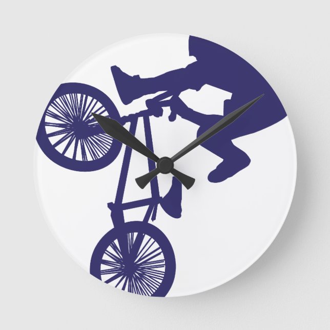 Reloj Redondo Mediano BMX Biker (Anverso)