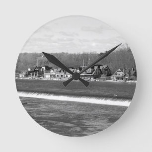 Reloj Redondo Mediano Boathouse Row winter b/w