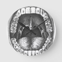 Reloj Redondo Mediano Boca Anatómica Vintage