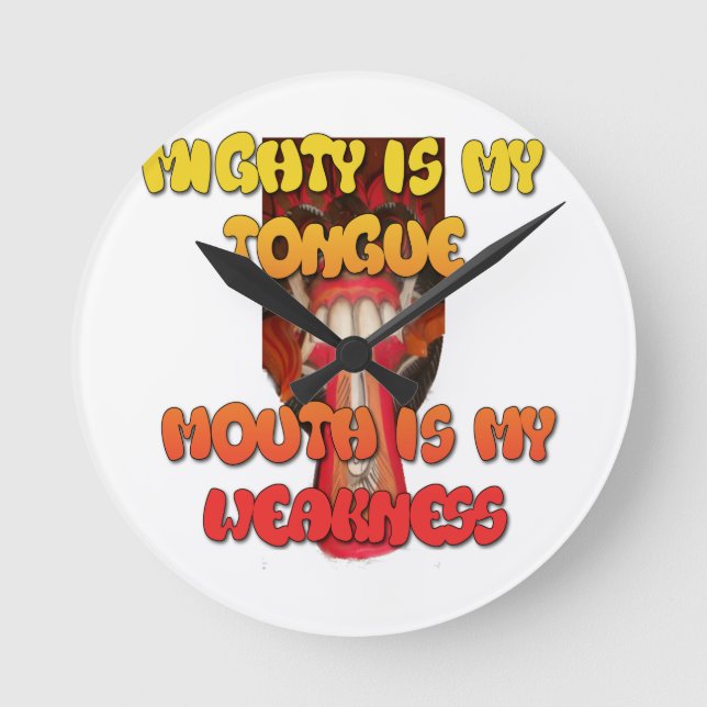 Reloj Redondo Mediano Boca grande Hakuna Matata. (Anverso)