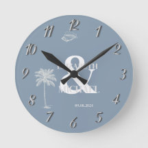 Boda Tropical Minimalista Azul Polvo