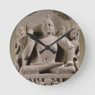 Reloj Redondo Mediano Bodhisattva asentado, Mathura (piedra arenisca