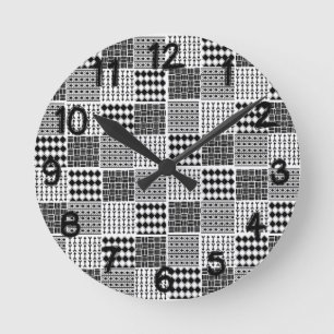 Reloj Redondo Mediano Boho Quilt