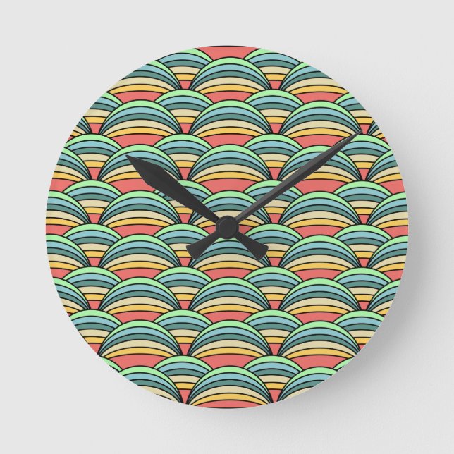 Reloj Redondo Mediano Boho Rainbows (Anverso)