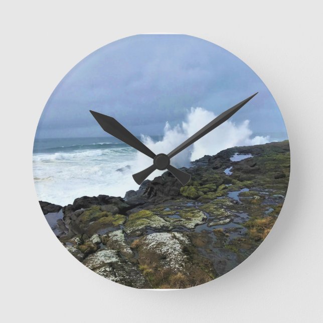 Reloj Redondo Mediano Boiler Bay State Wayside, Depoe Bay, Oregon (Anverso)