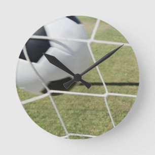 Reloj Redondo Mediano Bola y meta de fútbol