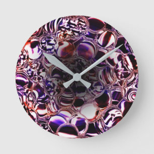 Reloj Redondo Mediano ¿Bolhas de vidro colorido tu pedra semicornio?