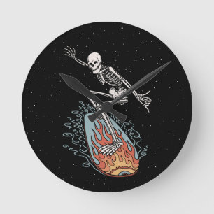Reloj Redondo Mediano Bonehead Board Dude