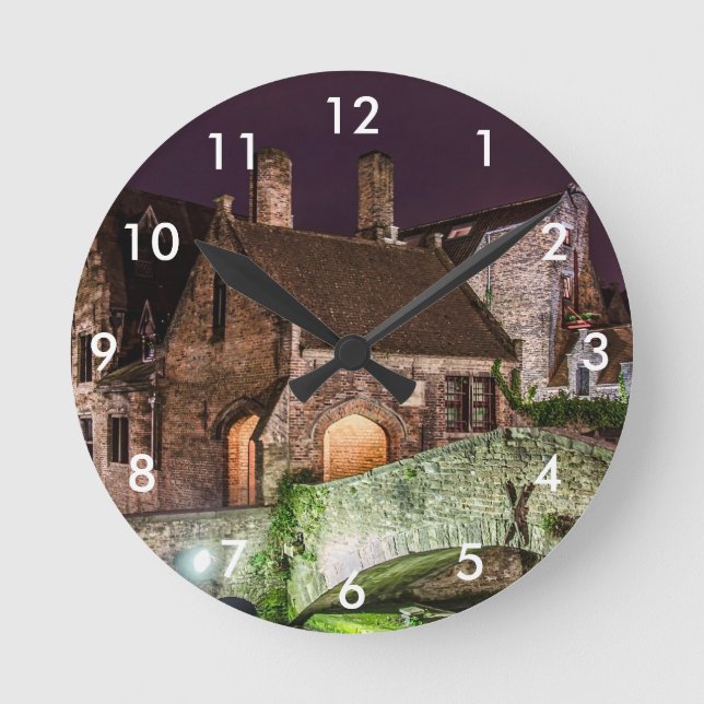 Reloj Redondo Mediano Bonifacius Bridge in Bruges (Anverso)