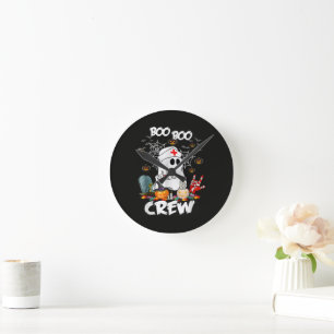 Reloj Redondo Mediano Boo Boo Crew Enfermera Fantasma Halloween Espeluzn