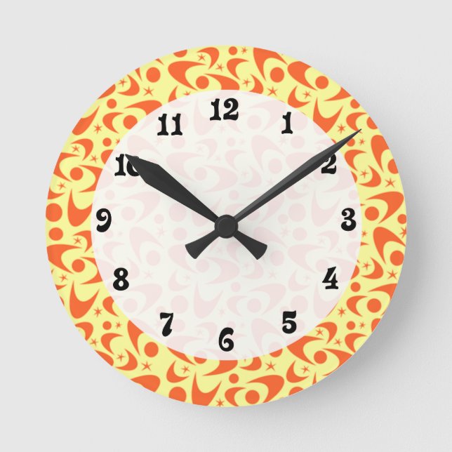 Reloj Redondo Mediano Boomerangs Retro (Anverso)