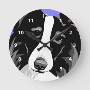 Reloj Redondo Mediano Border Collie Clocks