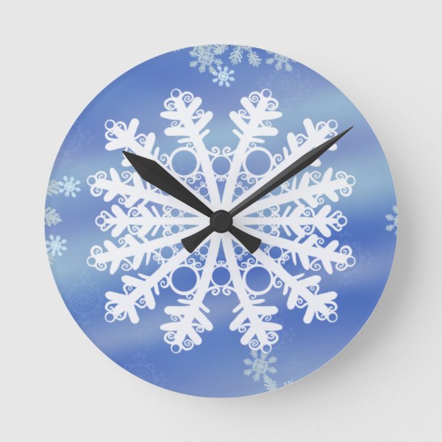 Reloj Redondo Mediano Bordes helados III (Anverso)