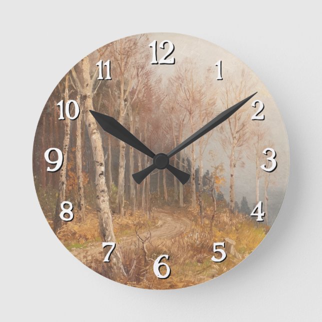 Reloj Redondo Mediano Bosque Birch - Hugo Mühlig (Anverso)
