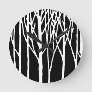 Reloj Redondo Mediano Bosque Birch por Leslie Peppers