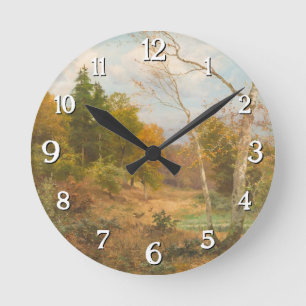 Reloj Redondo Mediano Bosque de otoño - Heinrich Böhmer