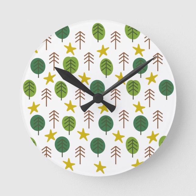 Reloj Redondo Mediano Bosque de Scandi  (Anverso)