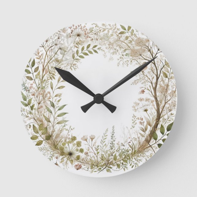 Reloj Redondo Mediano Bosque etéreo encantado (Anverso)