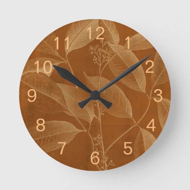 Reloj Redondo Mediano Botánica moderna VI (Anverso)