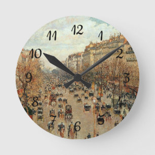 Reloj Redondo Mediano Boulevard Montmartre-Eremitage Camille Pissarro