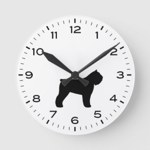 Reloj Redondo Mediano Bouvier des Flandres Dog Silhouette
