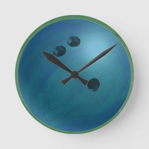Reloj Redondo Mediano Bowling Ball Blue