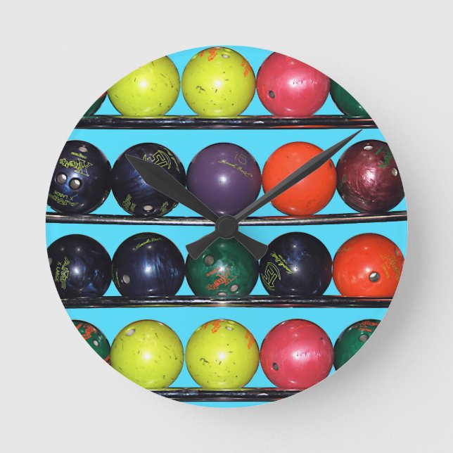Reloj Redondo Mediano Bowling Blitz (Anverso)