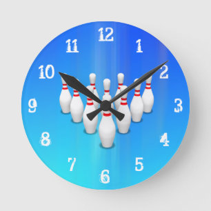 Reloj Redondo Mediano Bowling Pins: Wall Clock